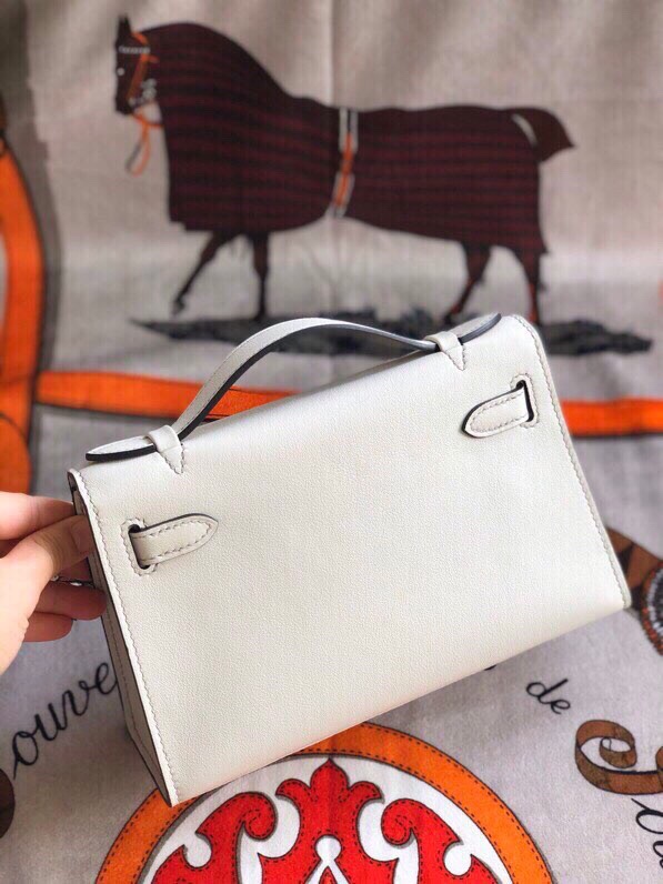 에르메스 미니 켈리백22 끄레 금장 스위프트